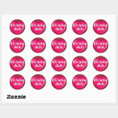 Sticker Rond Allemand - Je vous aime (Feuille)