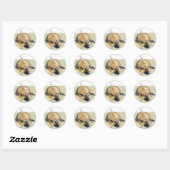 Sticker Rond Allemand Shepherd Chien Chien Chien Chien Chien Ta (Feuille)