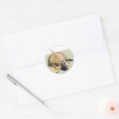 Sticker Rond Allemand Shepherd Chien Chien Chien Chien Chien Ta (Enveloppe)