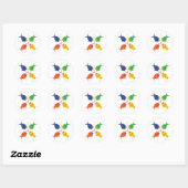 Sticker Rond Aller à la pêche ! (Feuille)