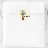 Sticker Rond Aller Arbre Vert (Sac)