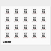 Sticker Rond Aller avec Florence Nightingale (Feuille)