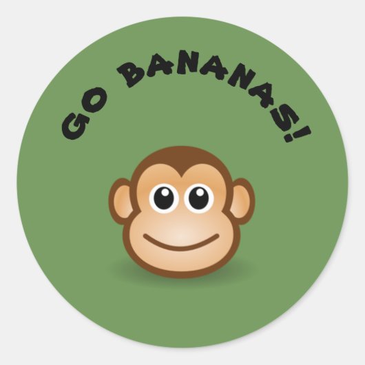 Sticker Rond aller bananes (Devant)