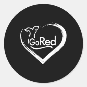 Sticker Rond Aller Rouge Pour La Chemise De Sensibilisation Aux