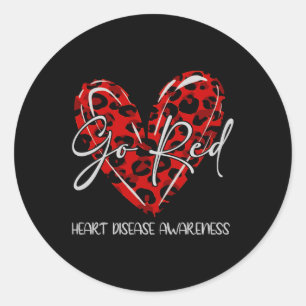 Sticker Rond Aller Rouge Pour Les Femmes Mois De Sensibilisatio