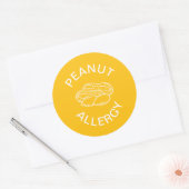 Sticker Rond Allergie aux arachides (Enveloppe)