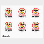 Sticker Rond Allergie des abeilles (Feuille)