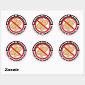 Sticker Rond Allergie des noix (Feuille)
