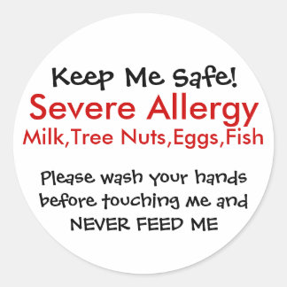 Sticker Rond Allergie grave