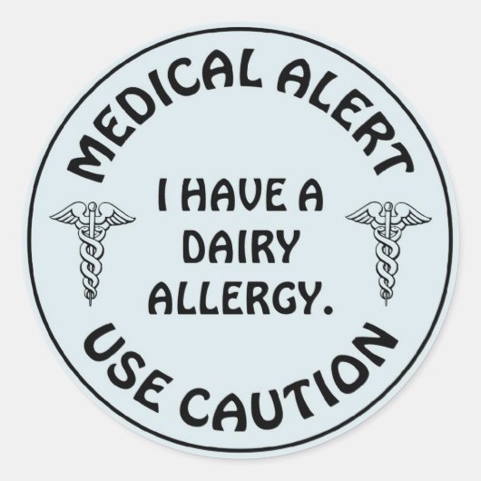 STICKER ROND ALLERGIE LAITIÈRE (Devant)