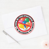 Sticker Rond Allergie latex (Enveloppe)