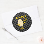 Sticker Rond Allergique aux oeufs (Enveloppe)