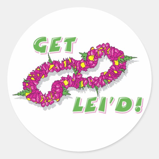 Sticker Rond Allez, Lei ! (Pourpre) (Devant)
