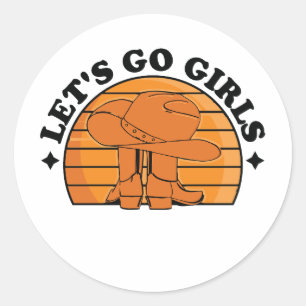 Sticker Rond Allez, les filles, la nuit dehors