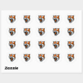 STICKER ROND ALLEZ LES TIGRES ! (Feuille)