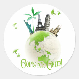 Sticker Rond Allez pour Green !