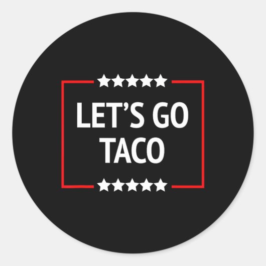 Sticker Rond Allez Taco 13 (Devant)