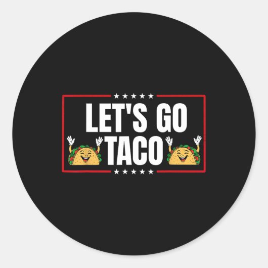 Sticker Rond Allez Taco 19 (Devant)