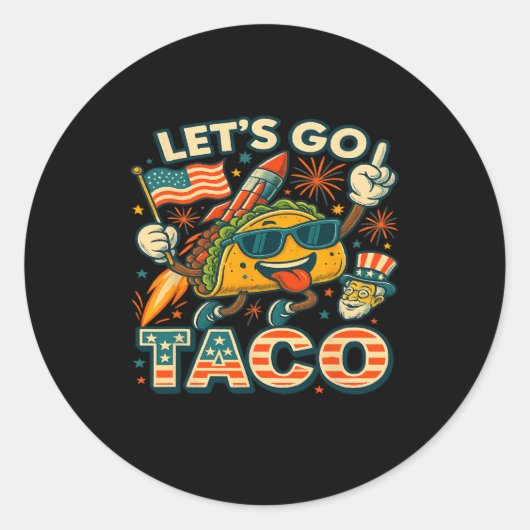 Sticker Rond Allez Taco 42 (Devant)