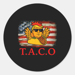 Sticker Rond Allez Taco Shirt T.a.c.o Drôle Chicken T tendance