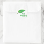 Sticker Rond Allez Vegan ! (Sac)