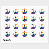 Sticker Rond Alliance de fierté (Feuille)