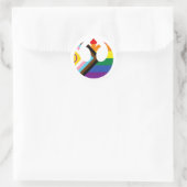 Sticker Rond Alliance de fierté (Sac)