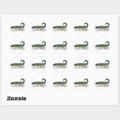 Sticker Rond Alligator (Feuille)