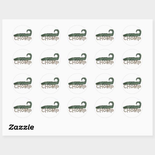 Sticker Rond Alligator (Feuille)