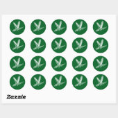 Sticker Rond alligator ailé volant haut (Feuille)