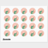 Sticker Rond Alligator ・ Alphabet Monogramme Mignonne garderie (Feuille)