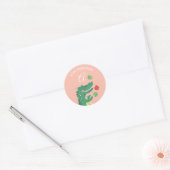 Sticker Rond Alligator ・ Alphabet Monogramme Mignonne garderie (Enveloppe)