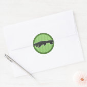 Sticker Rond Alligator américain (Enveloppe)