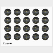 Sticker Rond Alligator américain (Feuille)