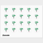Sticker Rond alligator ballerine drôle (Feuille)
