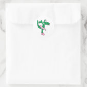 Sticker Rond alligator ballerine drôle (Sac)