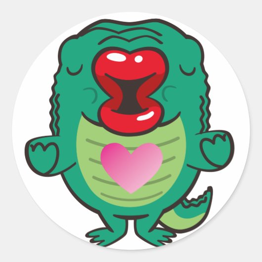 Sticker Rond alligator embrassant (Devant)