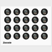 Sticker Rond Alligator Head Shot Huge reptiles (Feuille)