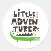 Sticker Rond Alligator petit aventurier (Devant)