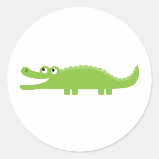 Sticker Rond Alligator vert (Devant)
