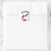 Sticker Rond Allo-ween Funny Ghost Pun (Sac)