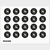 Sticker Rond Allons à la chasse (Feuille)