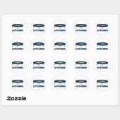 Sticker Rond Allons Bondir Trampoline (Feuille)