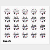 STICKER ROND ALLONS BRANDON. (Feuille)