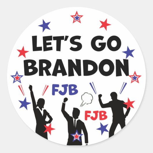 STICKER ROND ALLONS BRANDON. (Devant)