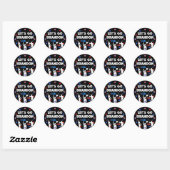 STICKER ROND ALLONS BRANDON. (Feuille)