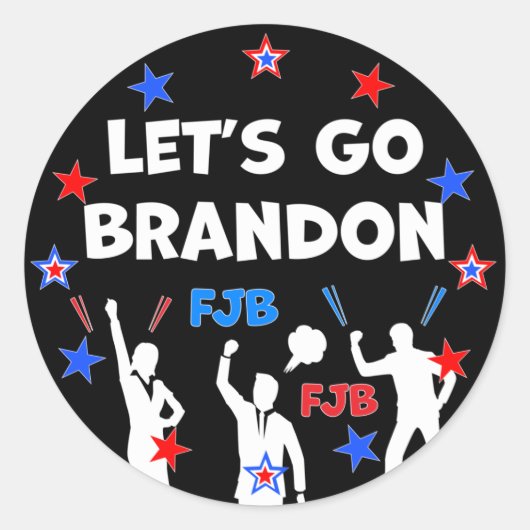 STICKER ROND ALLONS BRANDON. (Devant)