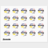 STICKER ROND ALLONS BRANDON AVEC TRUMP (Feuille)