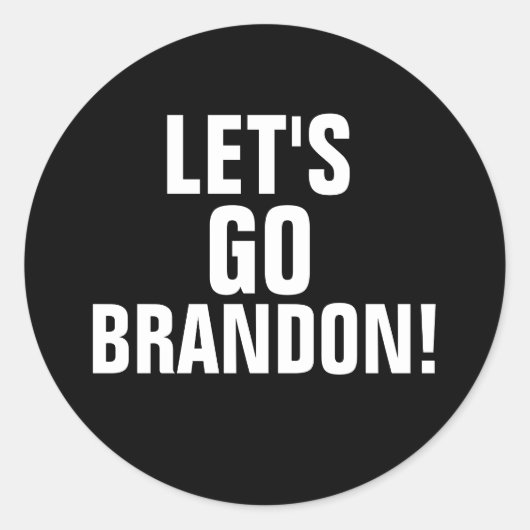 STICKER ROND ALLONS BRANDON ! DÉCALAGE DES BÂTIMENTS (Devant)