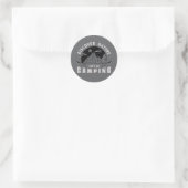 Sticker Rond Allons camper (Sac)